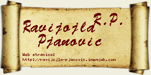Ravijojla Pjanović vizit kartica